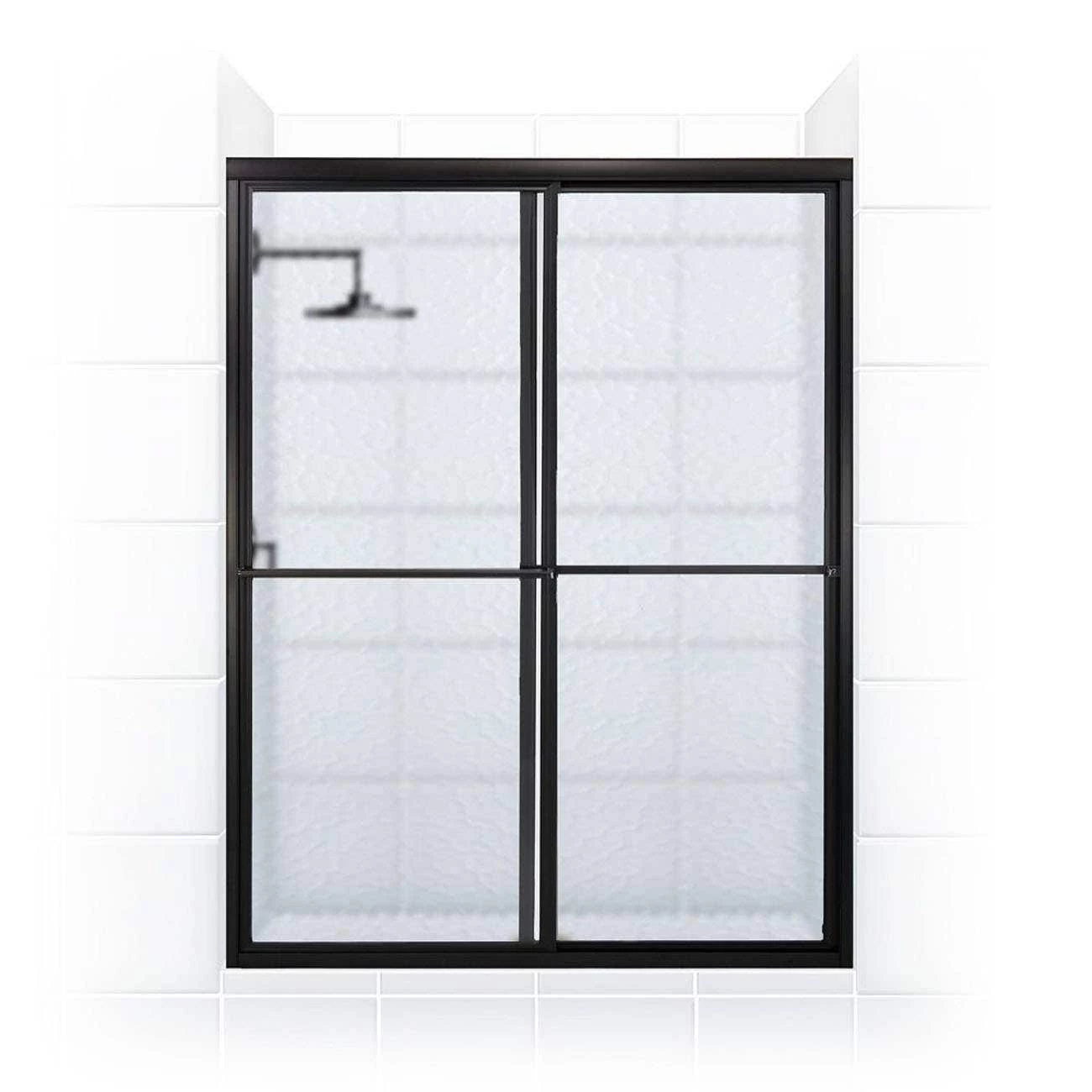 Newport 42 In. To 43-5/8 In. X 70 In. Framed Sliding Shower Door With Towel Bar In Matte Black - Image 3