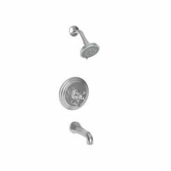Astor Pressure Balanced Tub & Shower Trim Set - Cross Handle