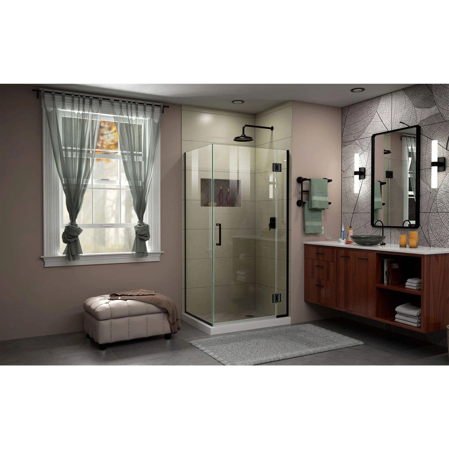 DreamLine Unidoor-X 29-3/8 Inch W X 34 Inch D X 72 Inch H Frameless Hinged Shower Enclosure - Image 14