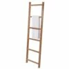 71 Inch Teak Towel Ladder With 6 Bars