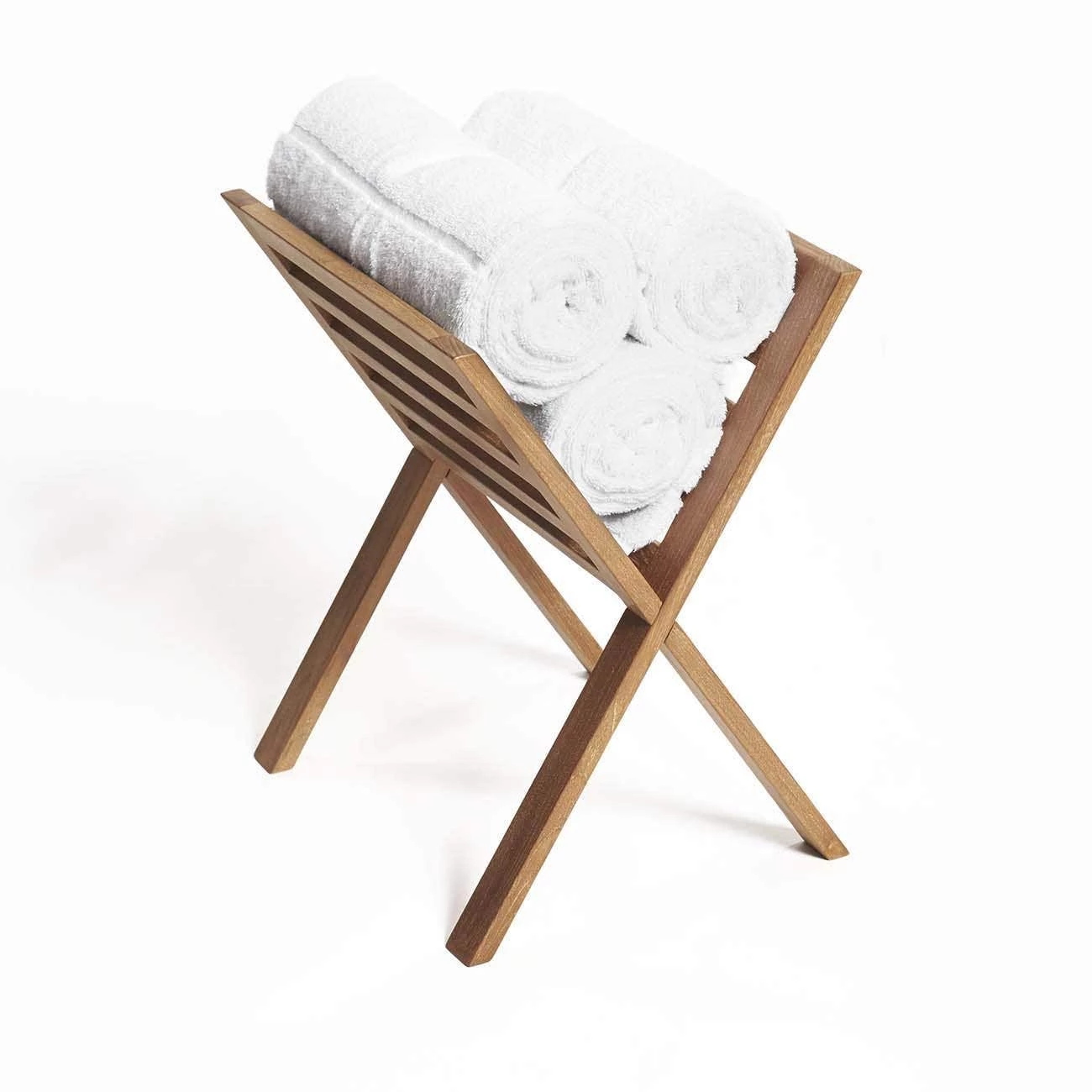 Teak Towel & Magazine Holder - Image 6