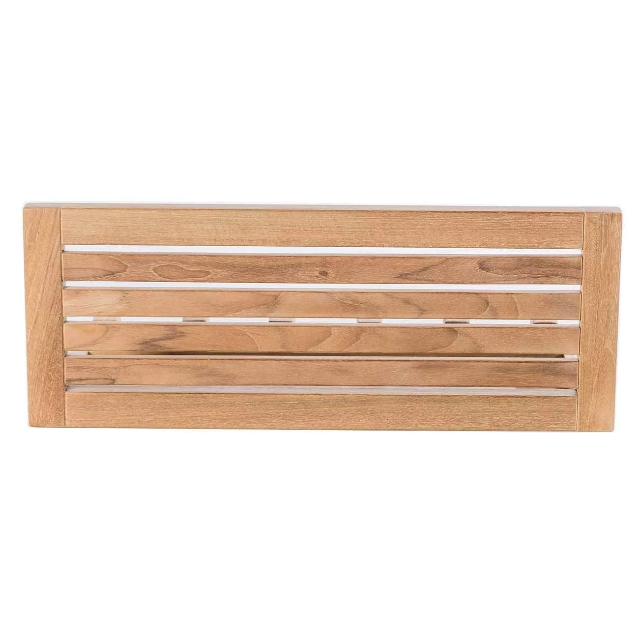 Teak Wall Shelf With 6 Hooks - Image 3