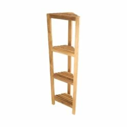 Fiji 50 Inch Teak Corner Shelf 4 Tiers