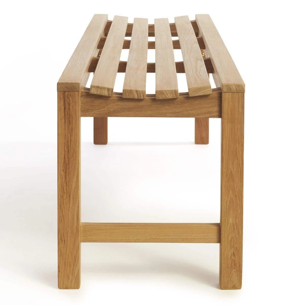 Curved 59 Inch Teak Shower Bench - Image 2