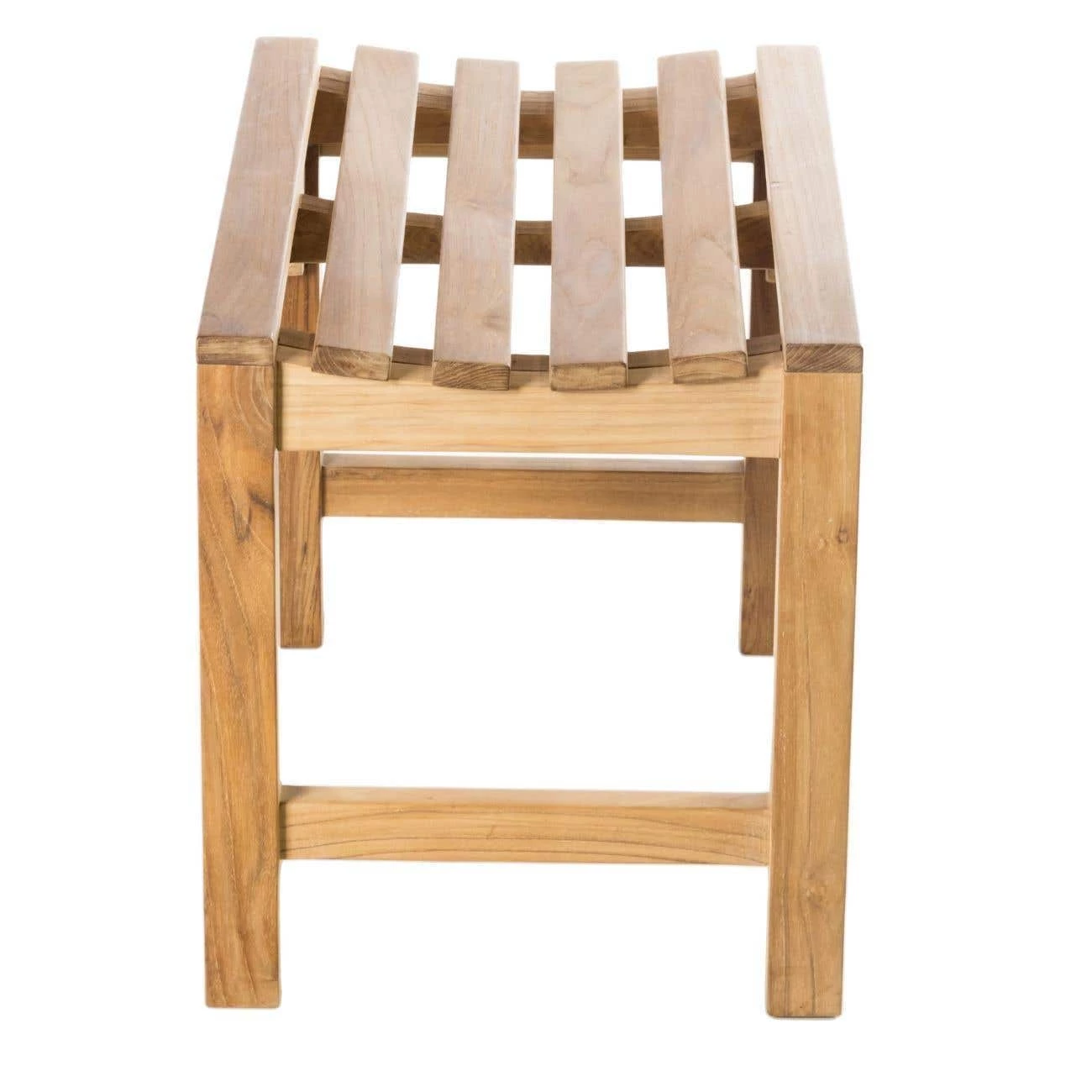 Curved 24 Inch Teak Shower Bench - Image 4