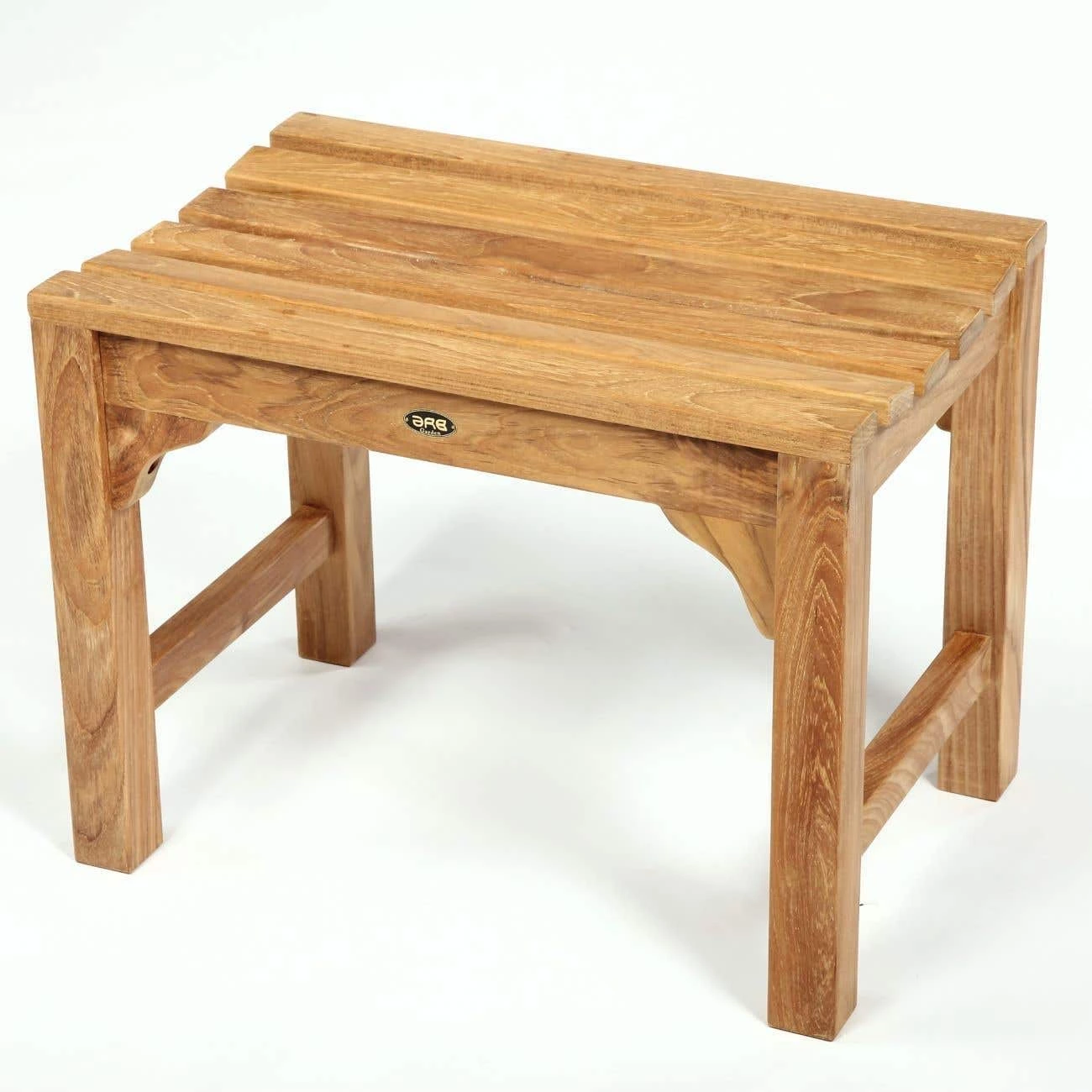 Curved 24 Inch Teak Shower Bench - Image 6