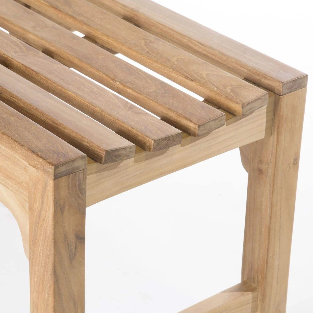 Curved 24 Inch Teak Shower Bench - Image 7