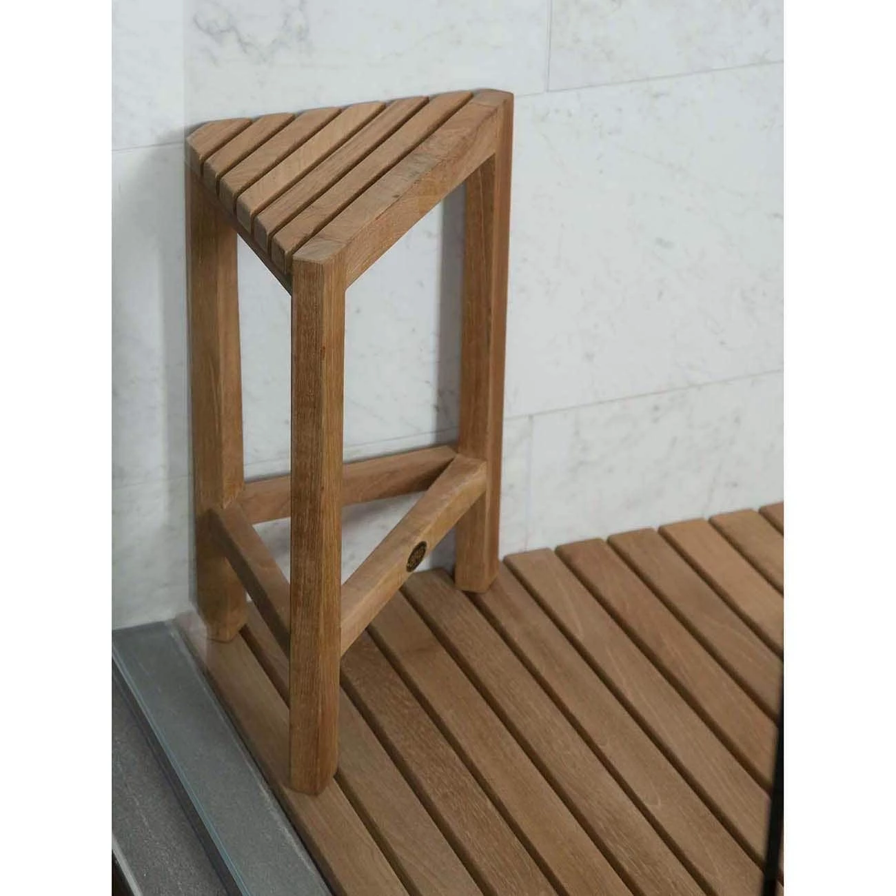 Fiji 15 Inch Teak Corner Footrest - Image 3