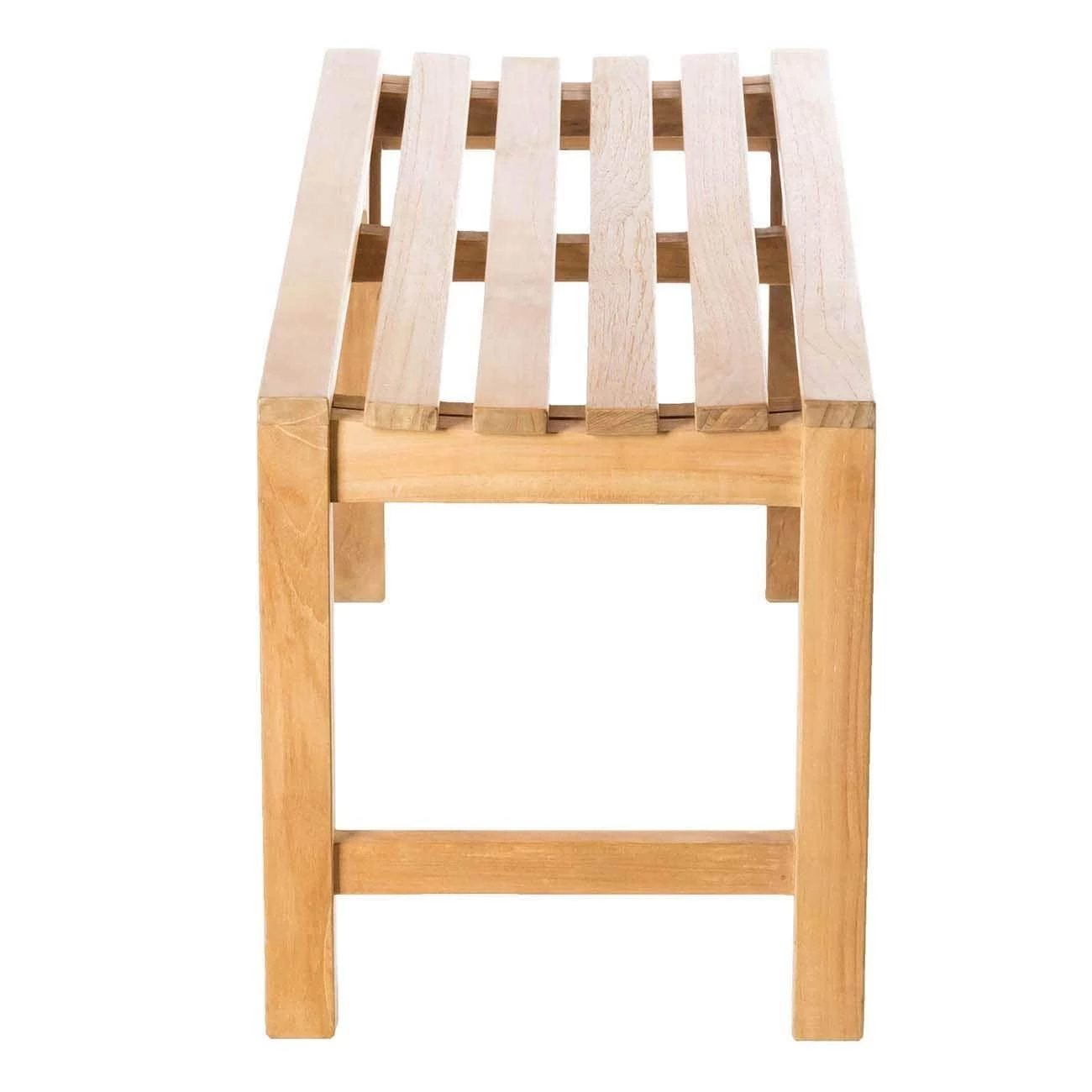 Curved 36 Inch Teak Shower Bench - Image 2