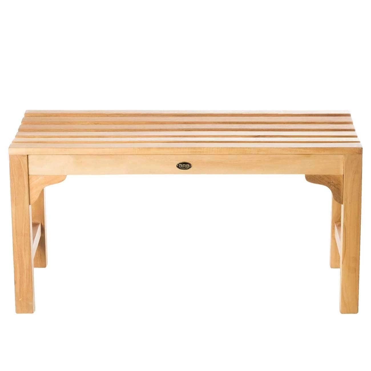 Curved 36 Inch Teak Shower Bench - Image 3