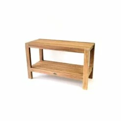 Fiji 30 Inch Teak Shower Bench With Shelf