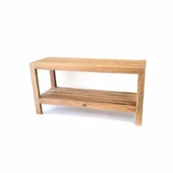 Fiji 36 Inch Teak Shower Bench With Shelf