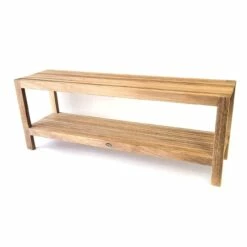 Fiji 47 Inch Teak Shower Bench With Shelf