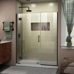DreamLine Unidoor-X 47-47 1/2 In. W X 72 In. H Frameless Hinged Shower Door