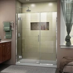 DreamLine Unidoor-X 55-55 1/2 In. W X 72 In. H Frameless Hinged Shower Door