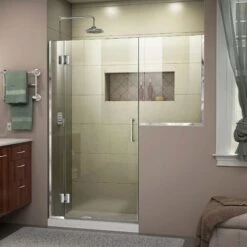 DreamLine Unidoor-X 57-57 1/2 In. W X 72 In. H Frameless Hinged Shower Door
