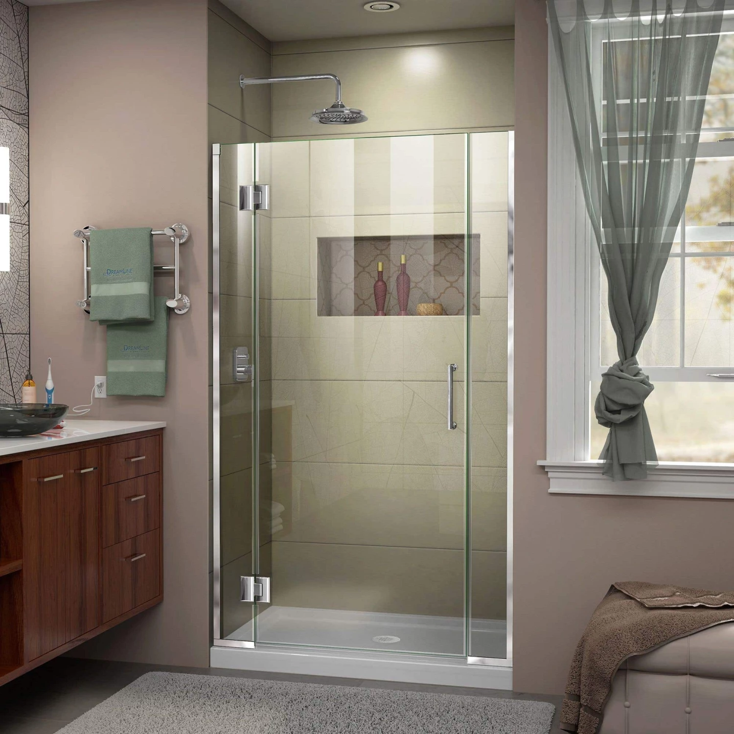 DreamLine Unidoor-X 40 1/2-41 In. W X 72 In. H Frameless Hinged Shower Door