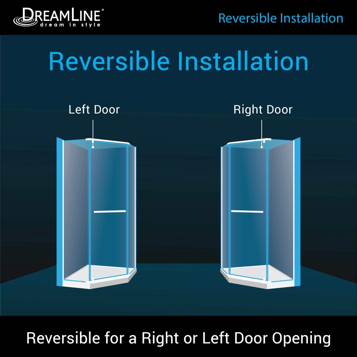 DreamLine Prism 36 Inch X 74-3/4 Inch Frameless Neo Angle Pivot Shower Enclosure - Image 16