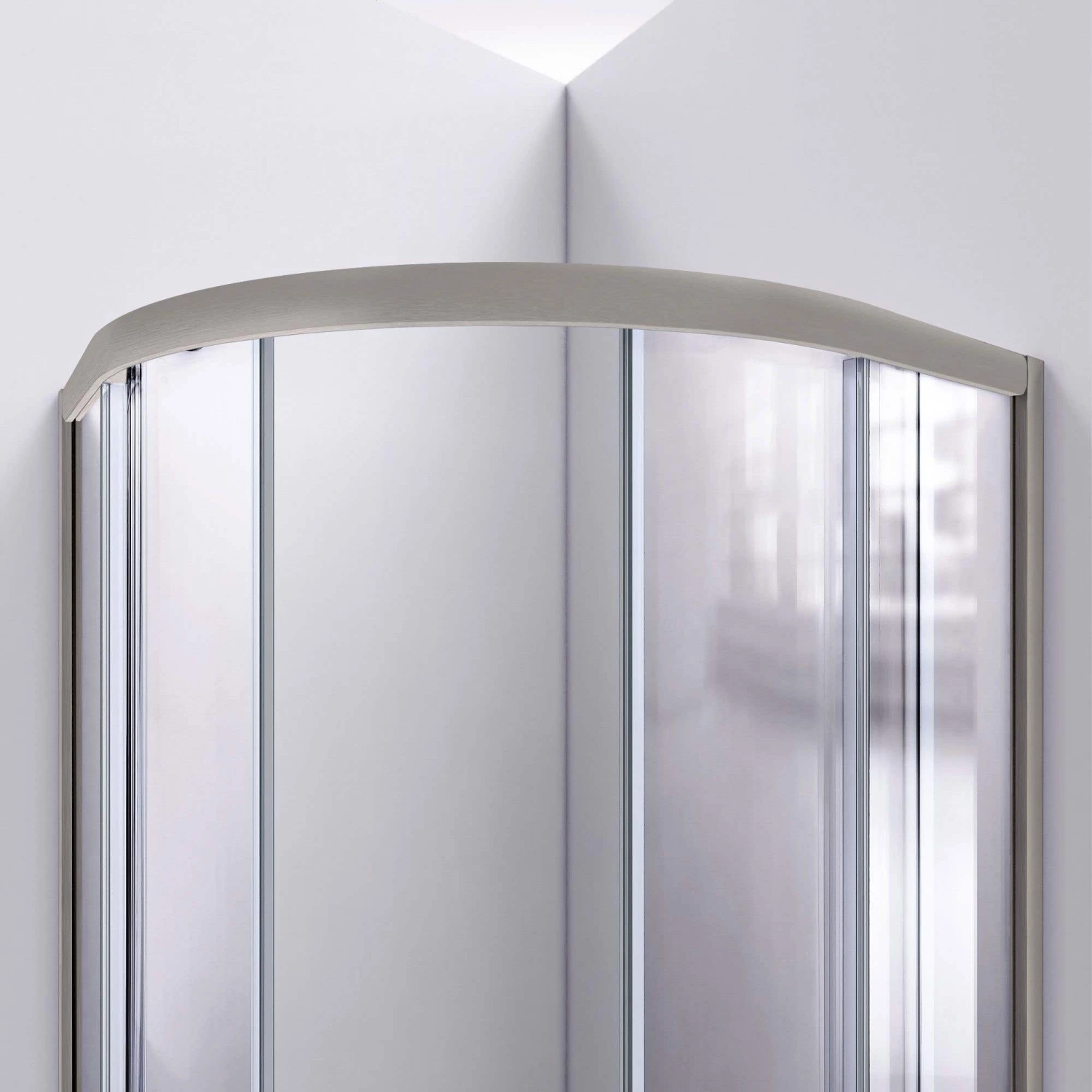 DreamLine Prime 36 Inch X 76-3/4 Inch Semi Frameless Frosted Glass Sliding Shower Enclosure - Image 9