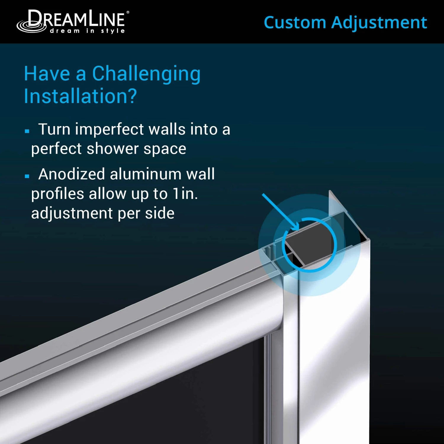 DreamLine Prime 36 Inch X 76-3/4 Inch Semi Frameless Frosted Glass Sliding Shower Enclosure - Image 18