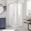 DreamLine Prime 38 Inch X 74-3/4 Inch Semi Frameless Clear Glass Sliding Shower Enclosure Kit