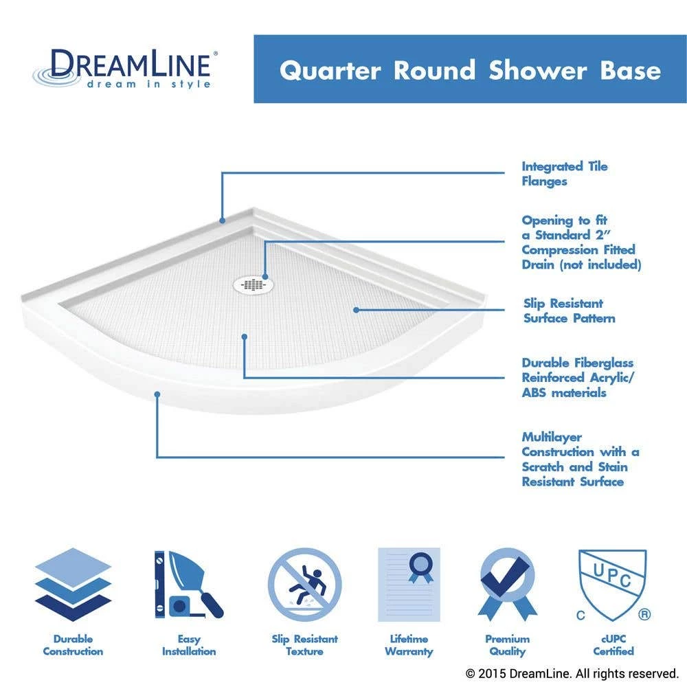DreamLine Prime 36 Inch X 76-3/4 Inch Semi Frameless Frosted Glass Sliding Shower Enclosure - Image 12