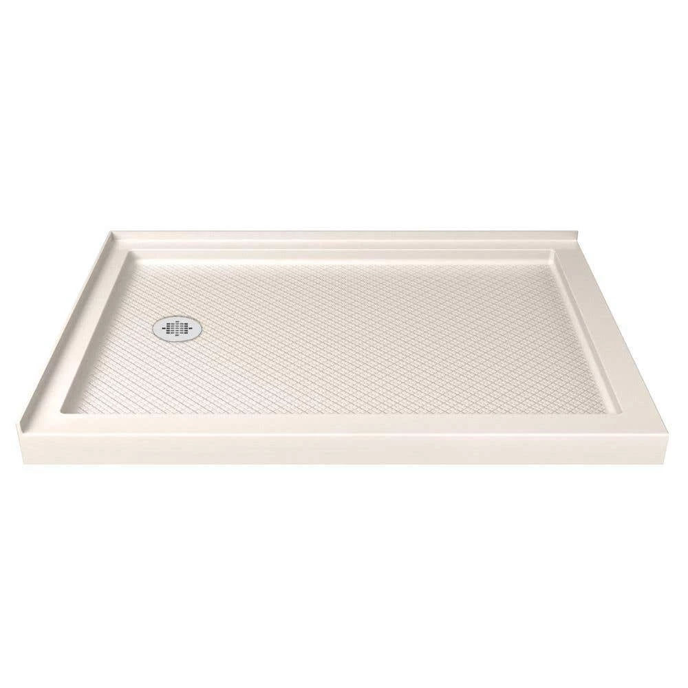 DreamLine SlimLine 34 Inch D X 48 Inch W X 2-3/4 Inch H Left Drain Double Threshold Shower Base - Image 2