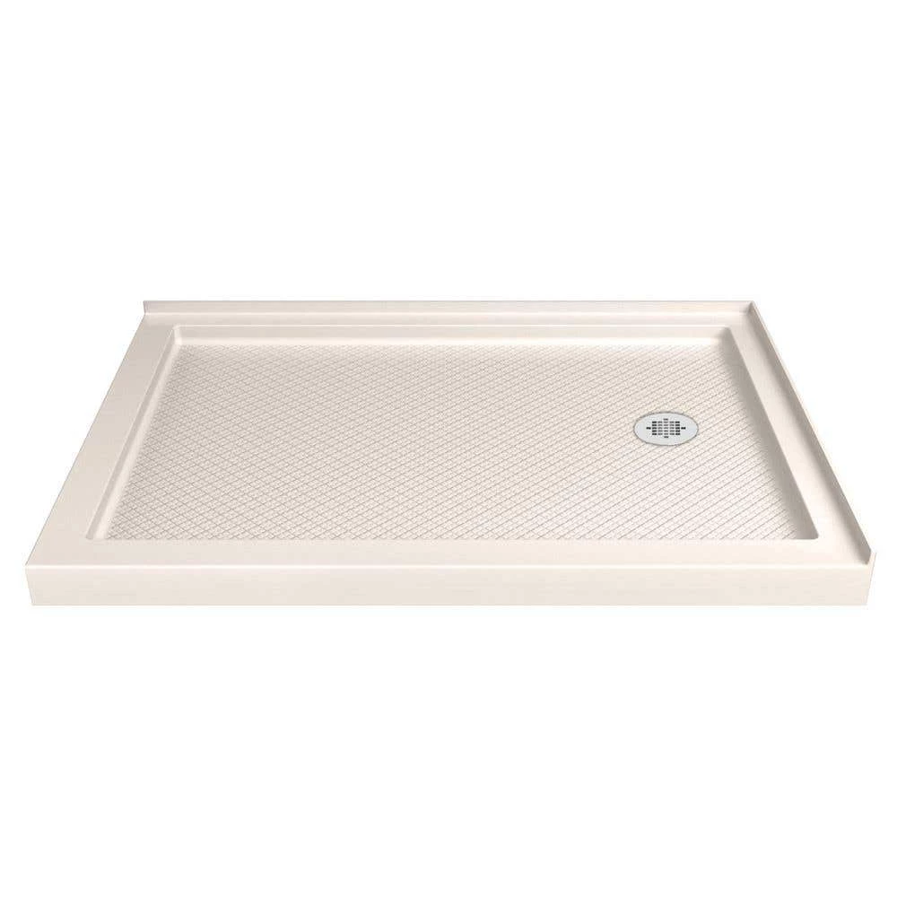 DreamLine SlimLine 34 Inch D X 48 Inch W X 2-3/4 Inch H Left Drain Double Threshold Shower Base - Image 5