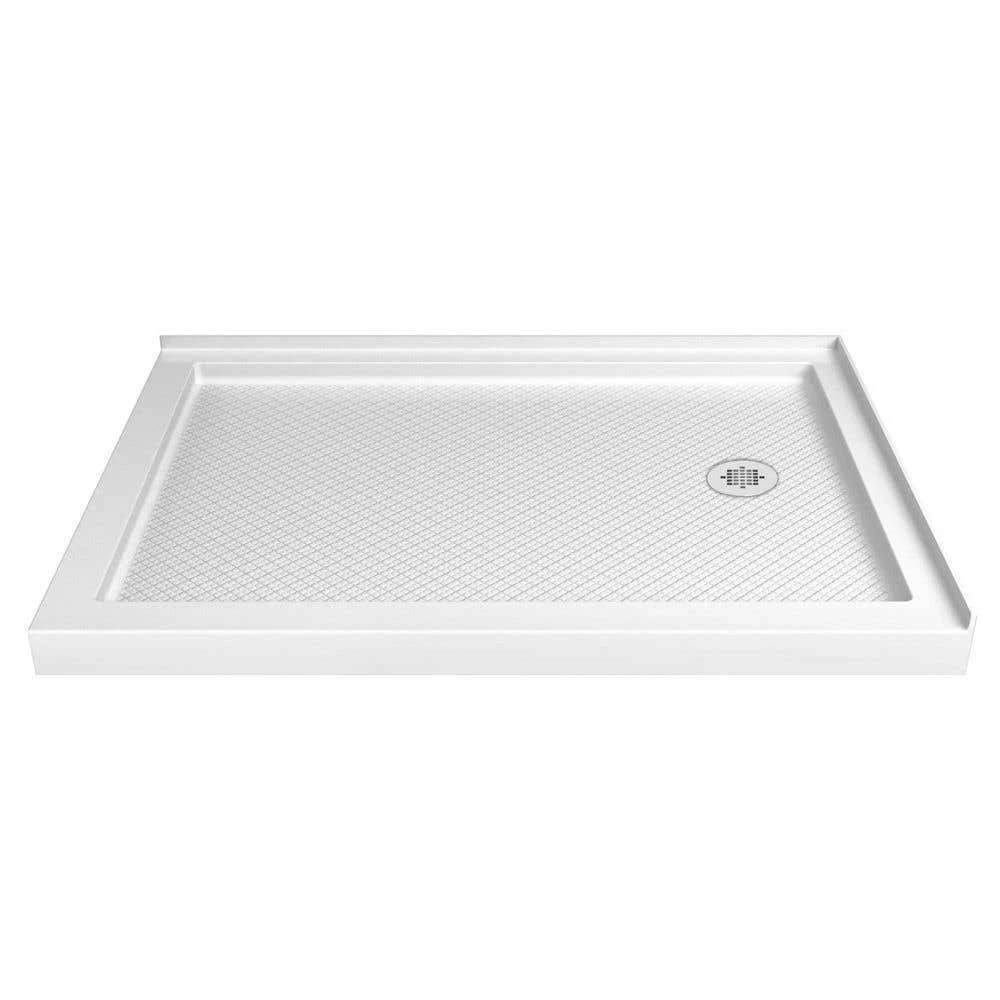 DreamLine SlimLine 34 Inch D X 48 Inch W X 2-3/4 Inch H Left Drain Double Threshold Shower Base - Image 4