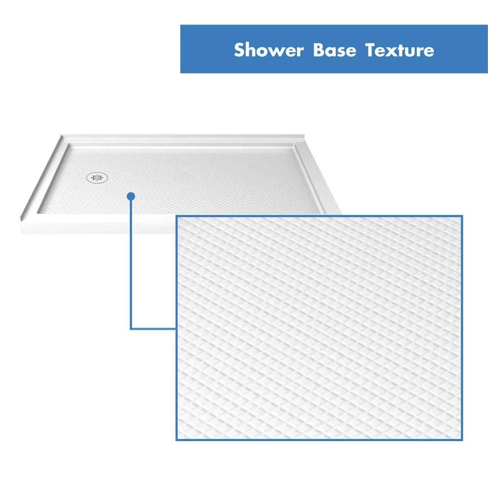 DreamLine SlimLine 36 Inch D X 60 Inch W X 2-3/4 Inch H Left Drain Double Threshold Shower Base - Image 9