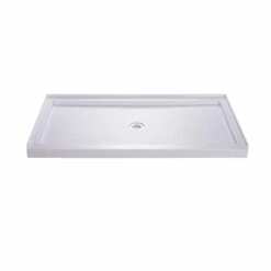 DreamLine SlimLine 30 Inch D X 60 Inch W X 2-3/4 Inch H Center Drain Single Threshold Shower Base
