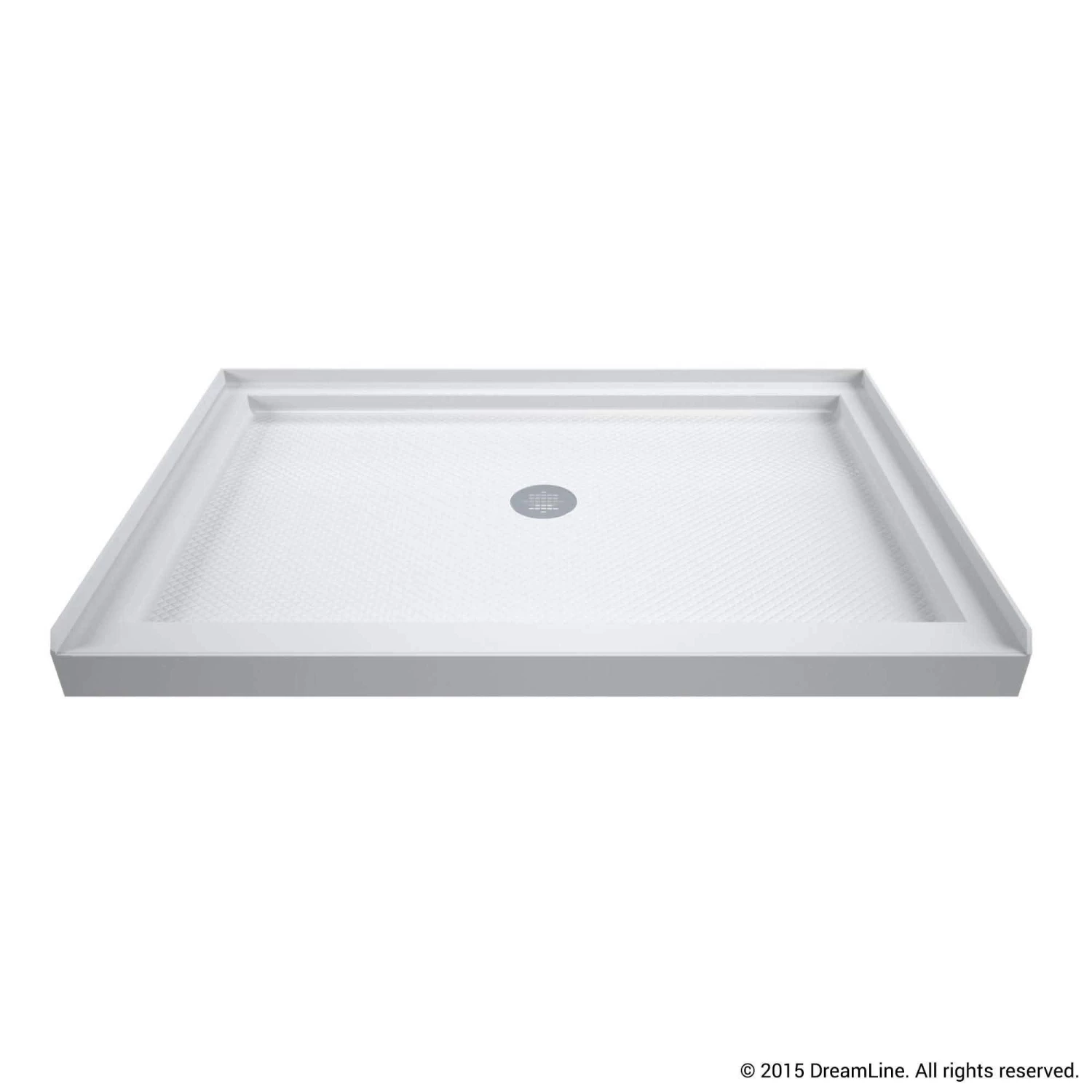 DreamLine SlimLine 32 Inch D X 48 Inch W X 2-3/4 Inch H Center Drain Single Threshold Shower Base - Image 3