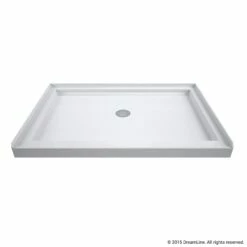 DreamLine SlimLine 34 Inch D X 42 Inch W X 2-3/4 Inch H Center Drain Single Threshold Shower Base