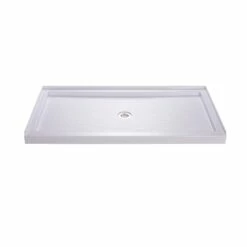 DreamLine SlimLine 34 Inch D X 54 Inch W X 2-3/4 Inch H Center Drain Single Threshold Shower Base