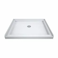 DreamLine SlimLine 42 Inch D X 42 Inch W X 2-3/4 Inch H Center Drain Single Threshold Shower Base
