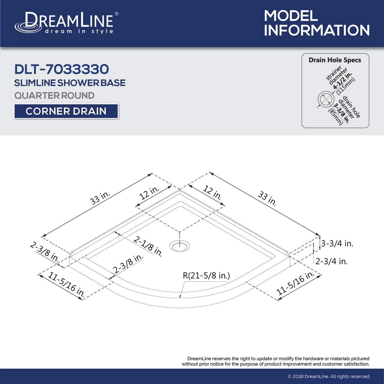 DreamLine Prime 33 Inch X 76-3/4 Inch Semi Frameless Frosted Glass Sliding Shower Enclosure - Image 16