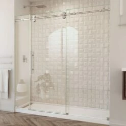 DreamLine Enigma XO 68-72 Inch W X 76 Inch H Fully Frameless Sliding Shower Door