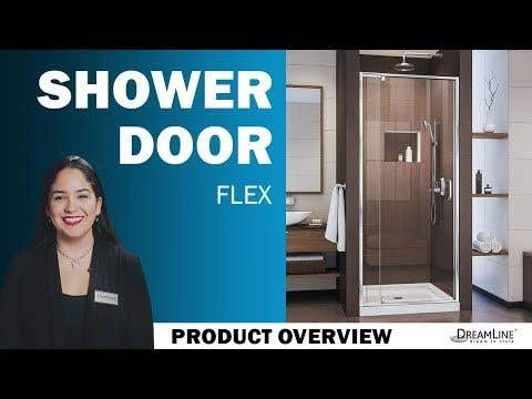 DreamLine Flex 34-1/2 Inch D X 50-54 Inch W X 72 Inch H Semi-Frameless Pivot Shower Enclosure - Image 2