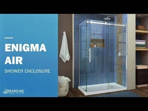 DreamLine Enigma Air 34-3/4 Inch D X 60-3/8 Inch W X 76 Inch H Frameless Sliding Shower Enclosure - Image 2