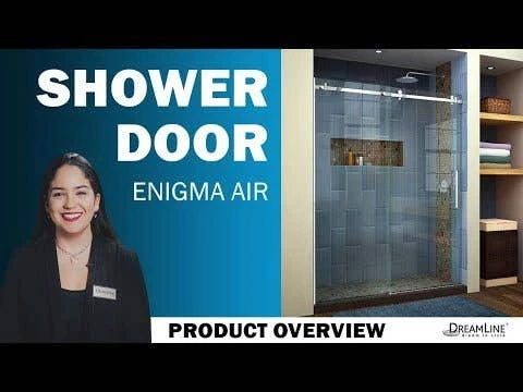 DreamLine Enigma Air 34-3/4 Inch D X 48-3/8 Inch W X 76 Inch H Frameless Sliding Shower Enclosure - Image 2