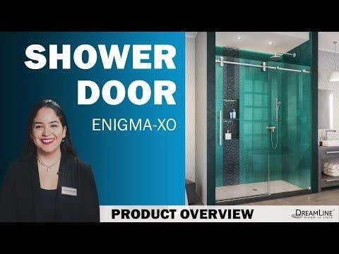 DreamLine Enigma-XO 32-1/2 Inch D X 50 - 54 Inch W X 76 Inch H Frameless Sliding Shower Enclosure - Image 2