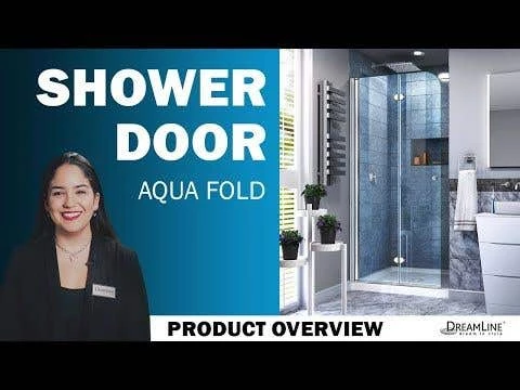 DreamLine Aqua-Q Fold 32 Inch D X 32 Inch W X 74-3/4 Inch H Frameless Bi-Fold Shower Door With SlimLine Shower Base Kit - Image 2