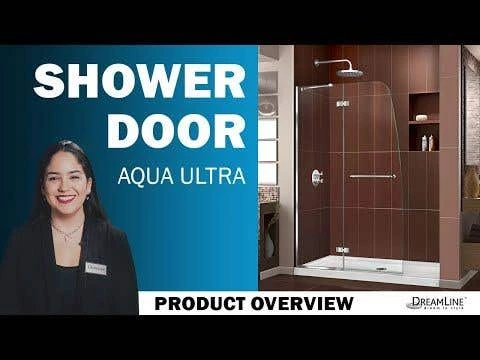 DreamLine Aqua Ultra 32 Inch D X 60 Inch W X 74-3/4 Inch H Frameless Shower Door With Shower Base - Image 2