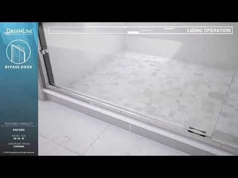 DreamLine Encore 50-54 Inch W X 76 Inch H Semi Frameless Bypass Sliding Shower Door - Image 6