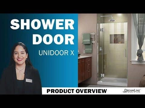 DreamLine Unidoor-X 40-1/2 Inch W X 34-3/8 Inch D X 72 Inch H Frameless Hinged Shower Enclosure - Image 2