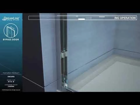 DreamLine Encore 50-54 Inch W X 76 Inch H Semi Frameless Bypass Sliding Shower Door - Image 7