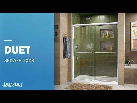 DreamLine Duet 44-48 Inch W X 72 Inch H Semi Frameless Bypass Sliding Shower Door - Image 3