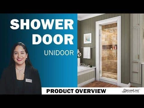 DreamLine Unidoor 46-47 Inch W X 72 Inch H Frameless Hinged Shower Door With Support Arm - Image 2