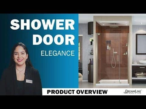 DreamLine Elegance 32-1/4 34-1/4 Inch W X 72 Inch H Frameless Pivot Shower Door - Image 2