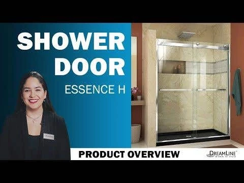 DreamLine Essence H 56-60 Inch W X 76 Inch H Semi Frameless Bypass Shower Door - Image 2